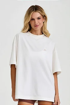 CAMISETA OVERSIZED CAJUBRASIL ESTAMPA - OFF WHITE