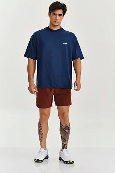 CAMISETA OVERSIZED ESTAMPA - AZUL MARINHO