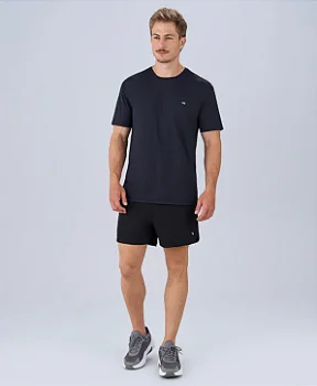 CAMISETA POLYGIENE COM REFLETIVO - PRETO