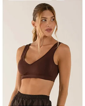 TOP AEROBIC - MARROM
