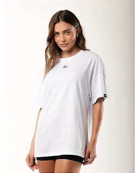 CAMISETA DE MALHA PENTEADA - BRANCA