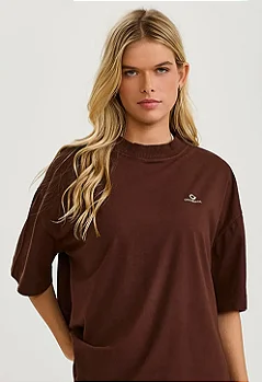 CAMISETA OVERSIZED CAJU BRASIL - MARROM COFFE