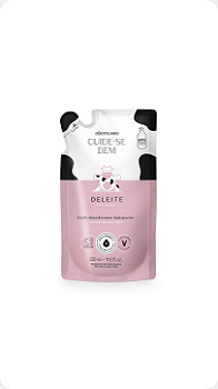 Refil Loção Desodorante Hidratante Corporal Cuide-se Bem Deleite 350ml