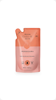Refil Loção Desodorante Hidratante Corporal Cuide-se Bem Pessegura 350ml