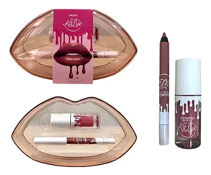Kit Lux Lip Gloss e Lápis Lábial Miss Rosê