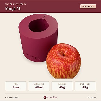 Molde de Silicone Maçã M