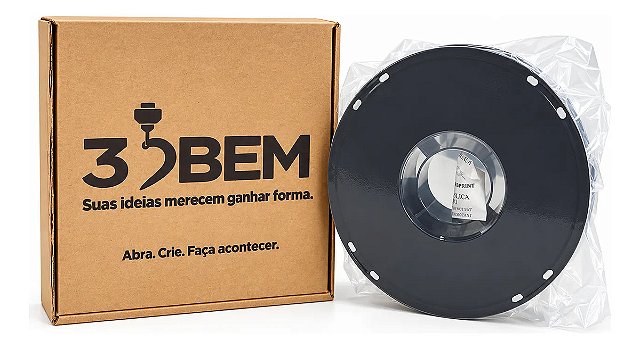 Filamento PETG Preto 3DBem 1kg 1,75mm Levemente Brilhante