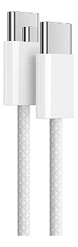Cabo USB-C para USB-C Hrebos 60W 1m Nylon Trançado Branco