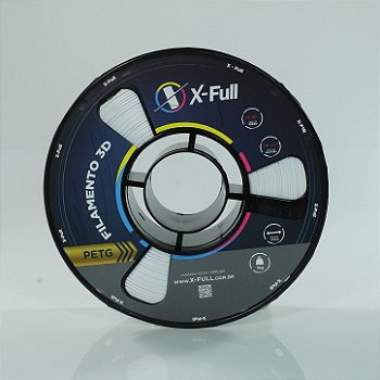 Filamento PETG X-Full Branco 1kg 1,75mm para Impressora 3D
