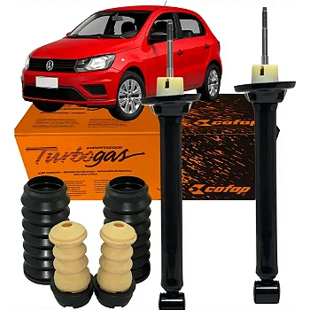 Par Amortecedor Traseiro e Batentes Volkswagen Gol Voyage G5 G6 G7