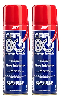 Kit 2 Descarbonizante Limpa Carburador Bicos Injetores Car80
