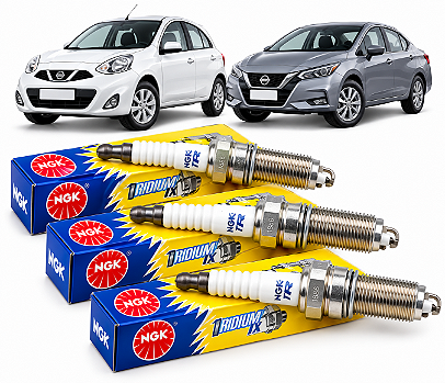 Jogo Velas de Ignição Iridium Nissan March Versa 1.0 3 Cilindros 2015 a 2021