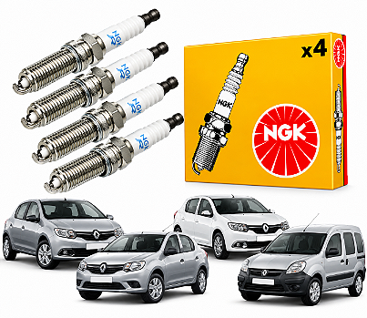 Jogo Vela Ignição Renault Sandero Logan Clio 1.0 16V D4D Ngk