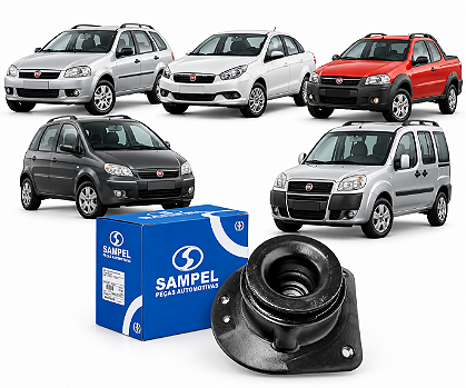 Coxim Amortecedor Dianteiro Com Rolamento Fiat Palio Siena Strada Idea Sampel