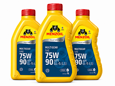 Kit 3 Litros Óleo Sintético Transmissão e Diferencial 75W90 GL-5 LS Mult Gear Menzoil