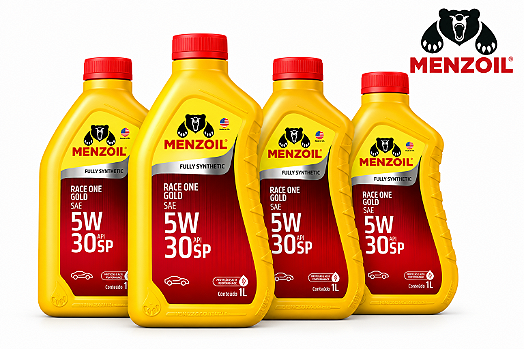 Kit 4 Litros Óleo Motor Menzoil Race One Gold 5W30 Sintético API SP Dexos 1