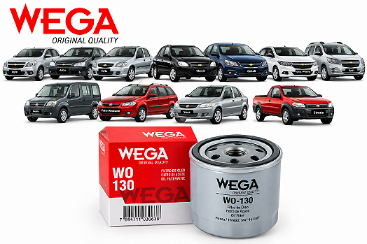 Filtro de Óleo Chevrolet Celta Corsa Onix Palio Strada - Wega