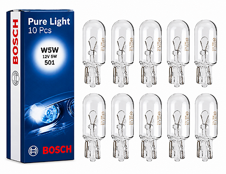 Lâmpadas Pingo T10 W5W 12V 5w Bosch Original