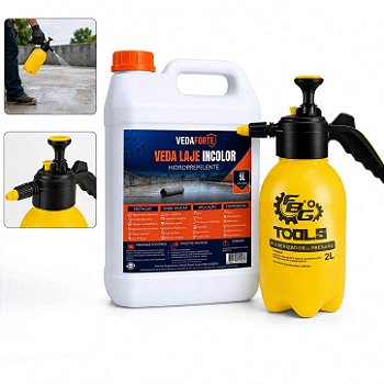 Kit Vedalaje Líquido Incolor 5L Com Pulverizador De Pressão 2L