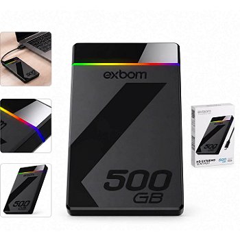 HD Externo Slimvault 500GB RGB USB 3.1