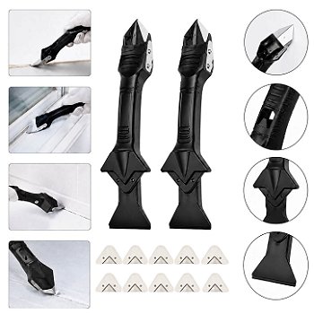 Kit 2 Espátula Removedora de Silicone e Rejunte 3 em 1