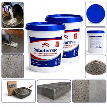 Kit 2 Rebotermic Impermeabilizante em Pó 1kg