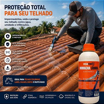 Borracha Líquida Veda Forte Impermeabilizante Alta Flexibilidade [1 Litro]