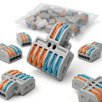 Conector Emenda Derivação de Fios 2x6 Vias [20 Unidades]