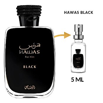 LATAFFA RASASI HAWAS BLACK - Eau de Parfum Masculino 5 ml