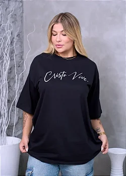 Camiseta Oversized Unissex "Cristo Vive"