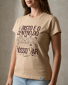 Camiseta Tshirt Feminino e Masculino "Deus é o centro"
