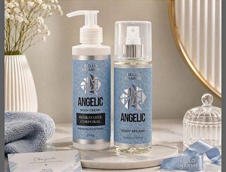 Kit Body Splash e Body Cream Angelic da Bello Charme
