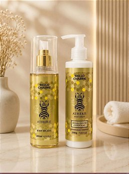 Kit Body Splash e Body Cream Atherii Charme da Bello Charme