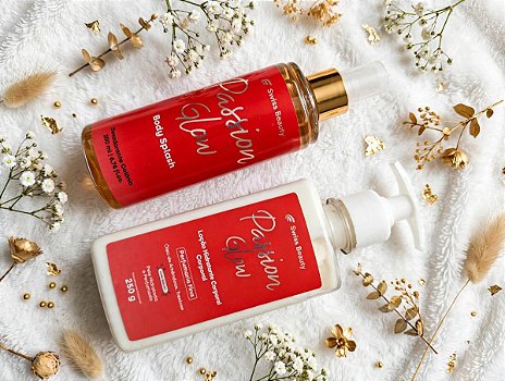 Kit Body Splash e Hidratante Passion Glow da Swiss Beauty