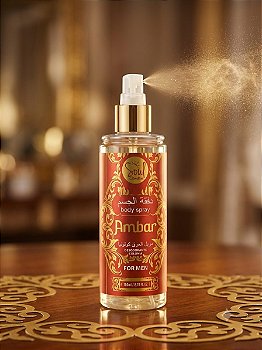 Body Splash Árabe Masculino Âmbar For Men da Soul Cosméticos