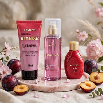 Kit De Cuidados Corporais 3 Itens Ameixa Apinil