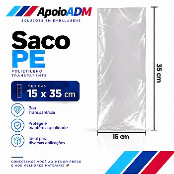 Saco / Saquinho PE 15x35