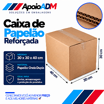 Caixa de Papelão Reforçada – 40×30×30 cm