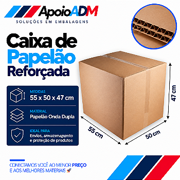 Caixa de Papelão Reforçada – 55×50×47 cm