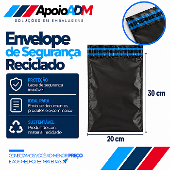 Envelope de Segurança Reciclado – 20×30 cm