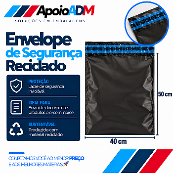 Envelope de Segurança Reciclado – 40×50 cm