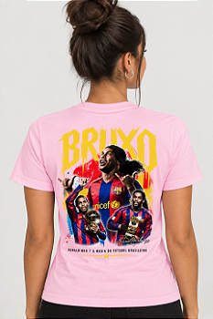 Camiseta de Algodão Fio 30.1 – Estampa Ronaldinho Gaucho-Bruxo