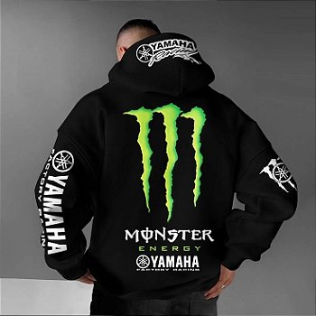 Moletom 03 Cabos Marca Monster- Blusa Com Capuz Bolso Canguru 100% Algodão