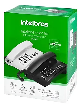 Telefone com Fio Intelbras Pleno - Preto