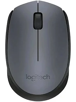 Mouse sem fio Logitech M170 - Preto e Cinza