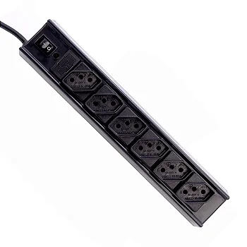 Filtro de linha 6 tomadas preto bivolt C3 Tech FL-61