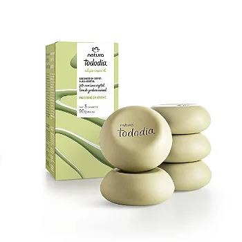 Caixa Sabonete Natura Tododia Pistache em Creme