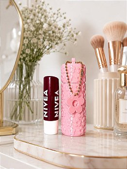 Chaveiro Porta Batom Floral