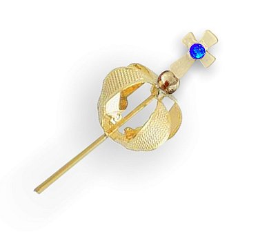 Coroa Mini Para Imagem de até 12cm Dourada