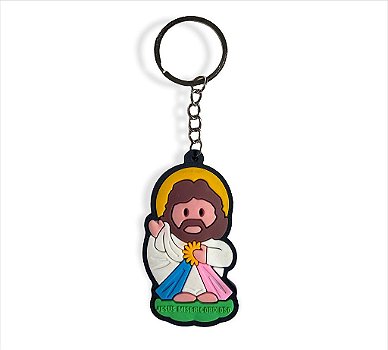 10 Chaveiros Emborrachado Jesus Misericordioso